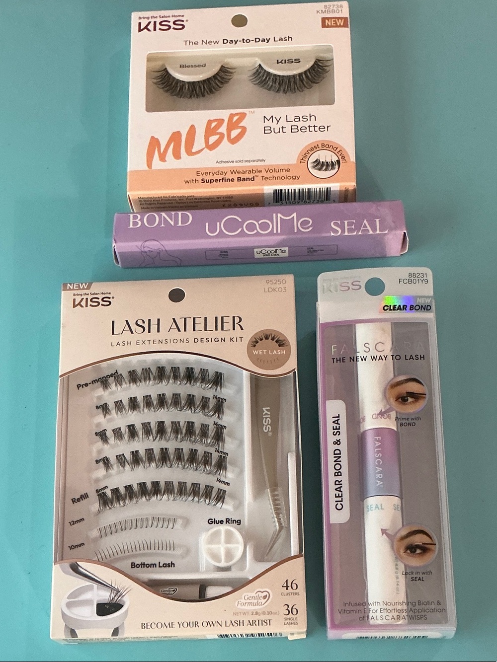 KISS MLBB & Lash Atelier False Lash Kit with Clear Bond — Black